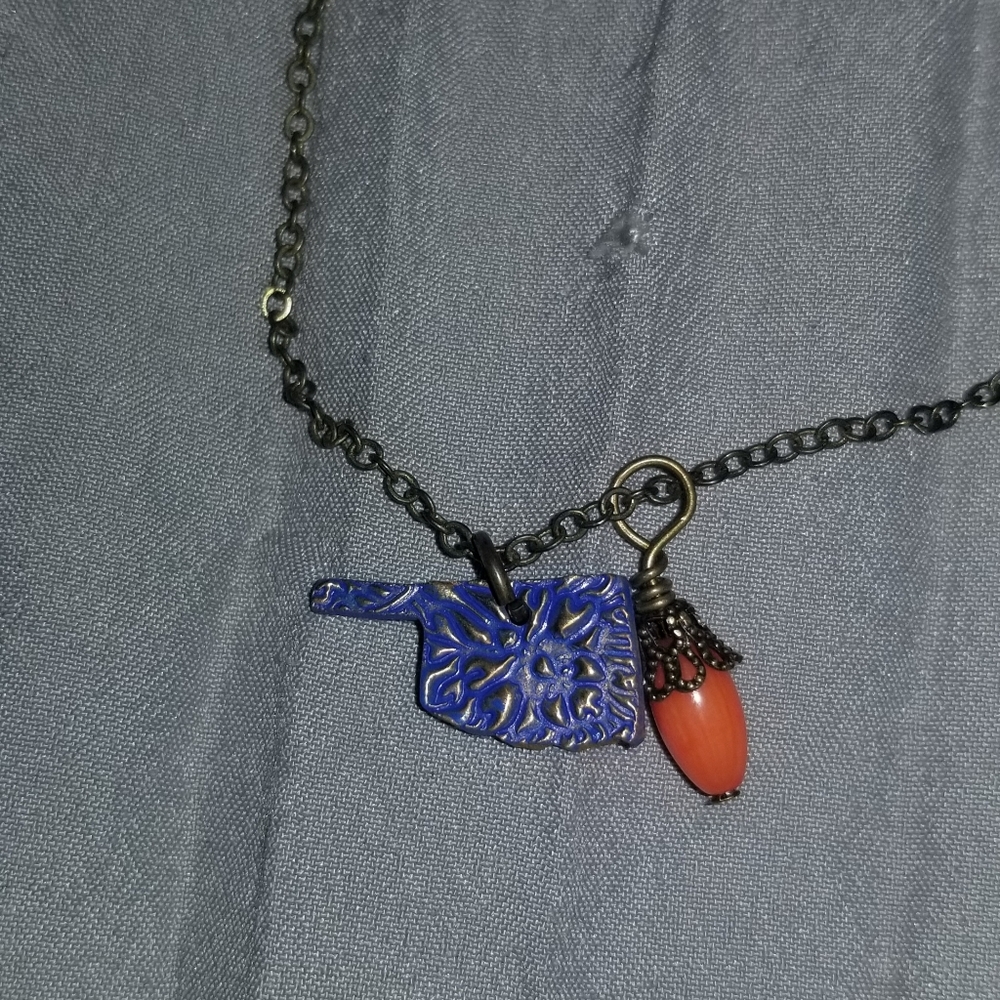 Oklahoma Home Necklace
